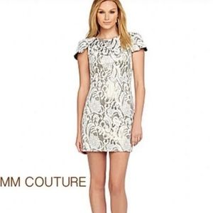 MM Couture White Lace Green ‘Underlay Misses Dress